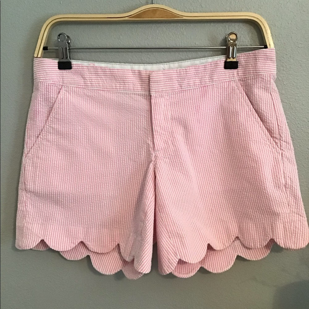 Lilly Pulitzer Pink Seersucker Scallop Short